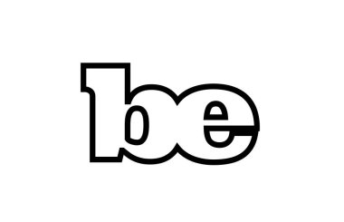 bağlı be b e siyah ve beyaz alfabe harf kombinasyonu günlüğü