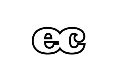 bağlı ec e c siyah beyaz alfabe harf kombinasyonu günlüğü