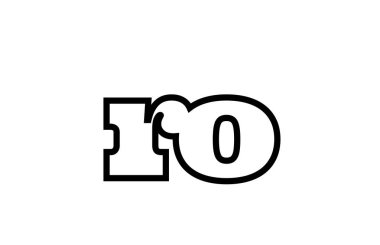 bağlı ro r o siyah beyaz alfabe harf kombinasyonu günlüğü