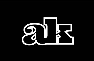 bağlı ak a k siyah beyaz alfabe harf kombinasyonu günlüğü