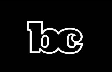 bağlı bc b c siyah beyaz alfabe harf kombinasyonu günlüğü