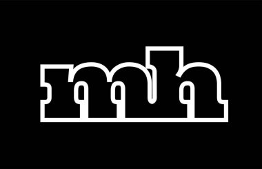 bağlı mh m h siyah beyaz alfabe harf kombinasyonu günlüğü