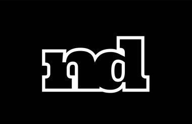 bağlı nd n d siyah ve beyaz alfabe harf kombinasyonu günlüğü