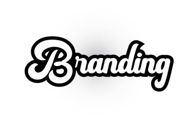 tipografi l için siyah beyaz Markael yazılı kelime metni