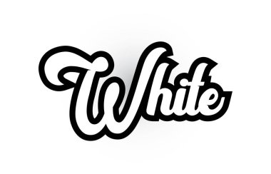 tipografi logosu için siyah beyaz el yazılı kelime metni