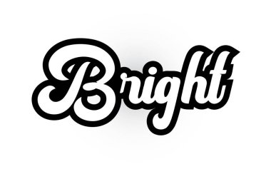 tipografi günlüğü için siyah beyaz Parlak el yazılı kelime metni