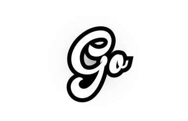 siyah beyaz tipografi logosu ic için el yazılı kelime metni git