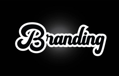 tipografi l için siyah beyaz Markael yazılı kelime metni