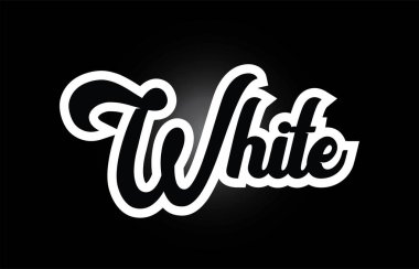 tipografi logosu için siyah beyaz el yazılı kelime metni