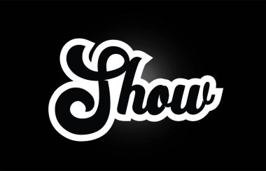 siyah beyaz Tipografi logosu için el yazısı yla yazılmış metin göster 