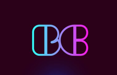 Bc B C siyah beyaz kırmızı alfabe harf kombinasyonu logo simgesi des