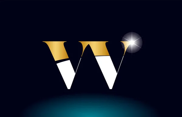 Золота золота абетка літери vv v логотип комбінації значок компанії — стоковий вектор
