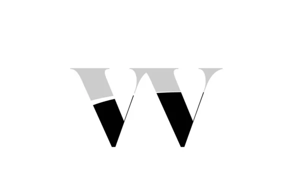 Абеткова літера v v v v v чорно-білий дизайн логотипу — стоковий вектор