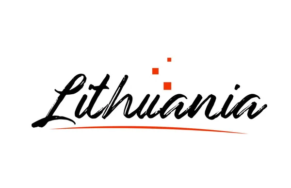 Litauen land typografi ord text för logotyp ikon design — Stock vektor