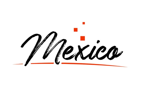 Mexique pays typographie mot texte pour logo icône design — Image vectorielle