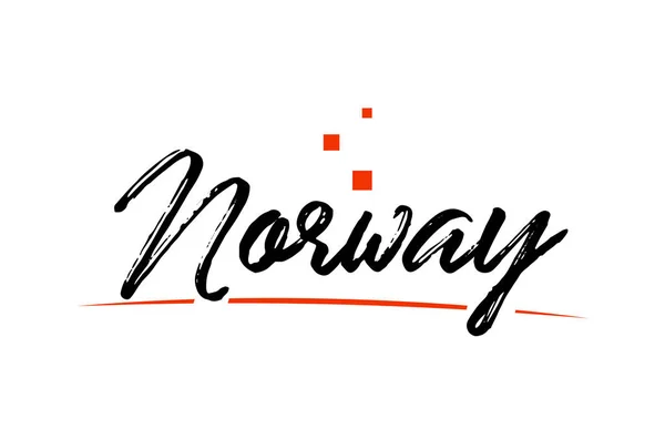 Norvège pays typographie mot texte pour logo icône design — Image vectorielle