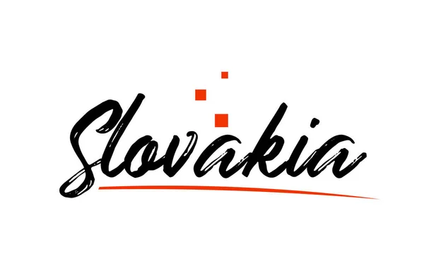 Slovensko text typografie slova pro návrh ikon loga — Stockový vektor