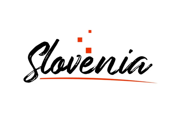 Slovenië land typografie Word tekst voor logo icon design — Stockvector