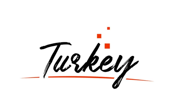 Turkiet land typografi ord text för logotyp ikon design — Stock vektor