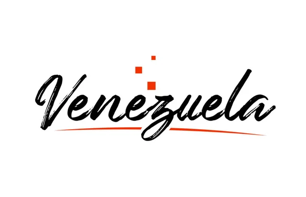 Venezuela país tipografía palabra texto para logo icono diseño — Vector de stock