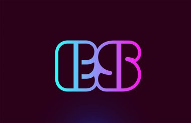 Es E S pembe çizgi alfabe harf kombinasyonu logo simge tasarımı