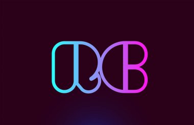 Rc R C pembe çizgi alfabe harf kombinasyonu logo simge tasarımı