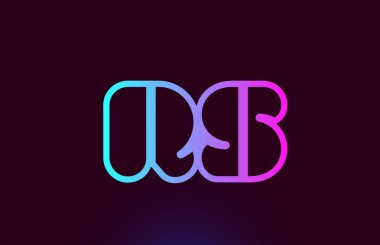 Rs R S pembe çizgi alfabe harf kombinasyonu logo simge tasarımı