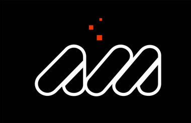A M siyah beyaz kırmızı alfabe harf kombinasyonu logo simgesi des