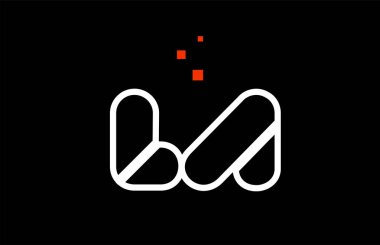 La L Siyah beyaz kırmızı alfabe harf kombinasyonu logo simgesi des