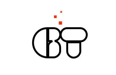 Gt G T siyah beyaz kırmızı alfabe harf kombinasyonu logo simgesi des