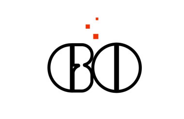 Go G O siyah beyaz kırmızı alfabe harf kombinasyonu logo simgesi des