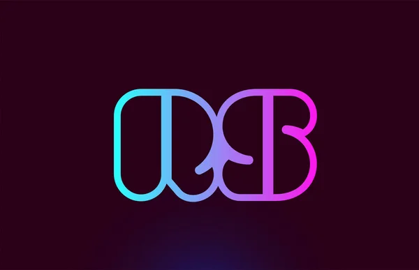 RS R S roze lijn alfabet letter combinatie logo pictogram ontwerp — Stockvector
