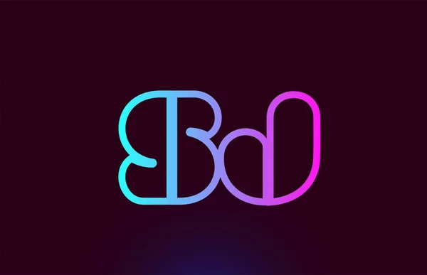 SJ S J roze lijn alfabet letter combinatie logo pictogram ontwerp — Stockvector