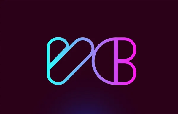 VC V C ligne rose lettre alphabet combinaison logo icône design — Image vectorielle