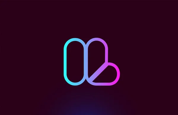 IL I L ligne rose lettre alphabet combinaison logo icône design — Image vectorielle