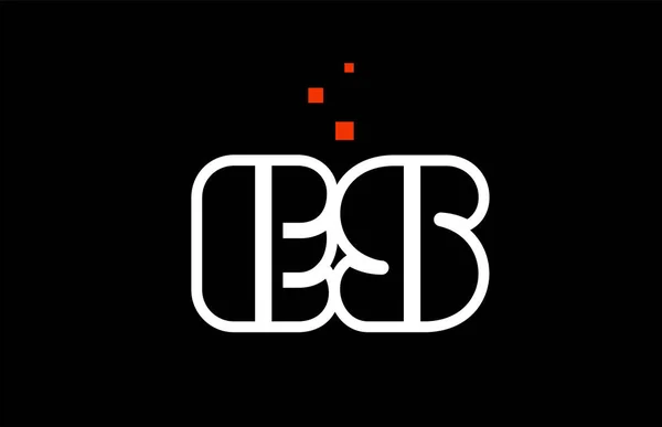 ES E S preto branco alfabeto vermelho letra combinação logotipo ícone des — Vetor de Stock