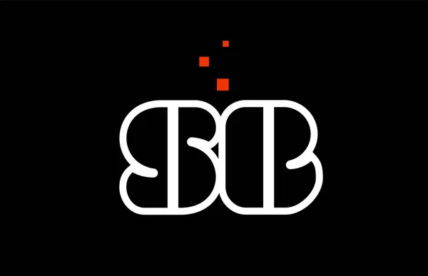SB S B svart vit röd alfabetet brev kombination logotyp ikon des — Stock vektor