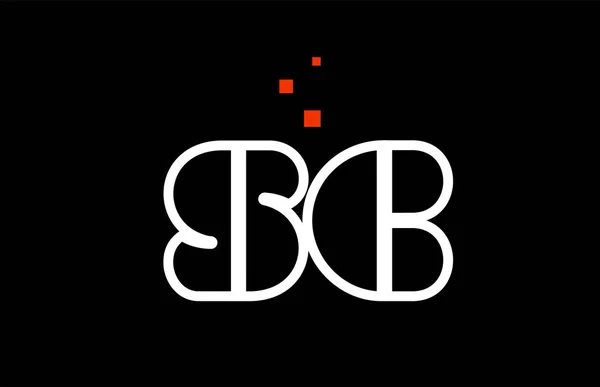 SC S C svart vit röd alfabetet bokstavskombination logotyp ikon des — Stock vektor