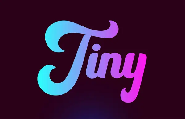 Μικροσκοπικό ροζ κείμενο λέξη λογότυπο σχέδιο για την τυπογραφία — Διανυσματικό Αρχείο