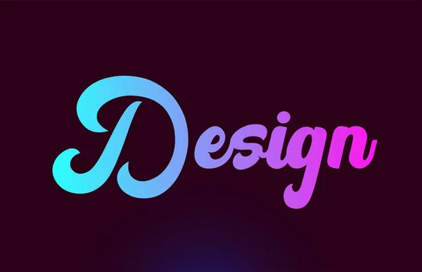 Design rosa palavra texto logotipo ícone design para tipografia —  Vetores de Stock