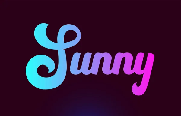 Diseño de icono de logotipo de texto de palabra rosa soleado para tipografía — Archivo Imágenes Vectoriales