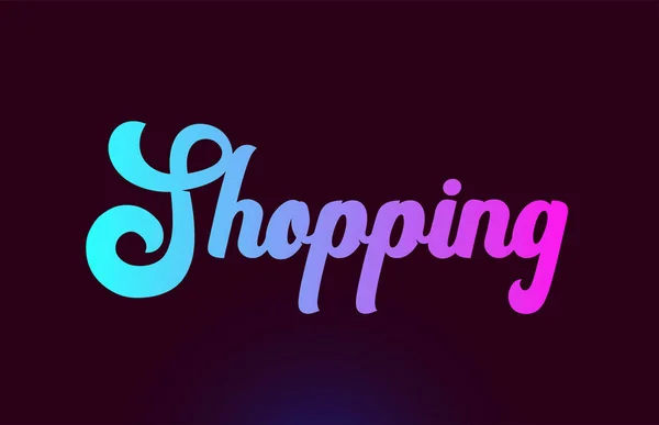 Shopping mot rose logo icône logo design pour la typographie — Image vectorielle