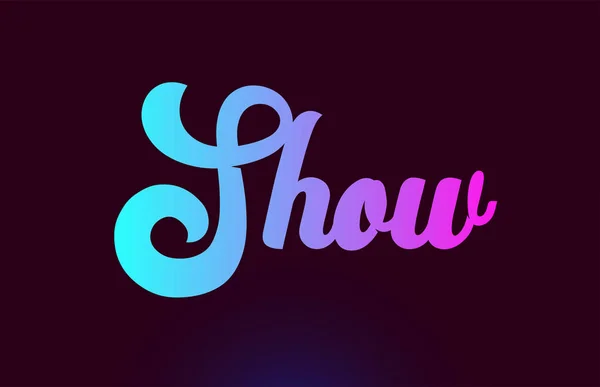Toon roze woord tekst logo pictogram ontwerp voor typografie — Stockvector