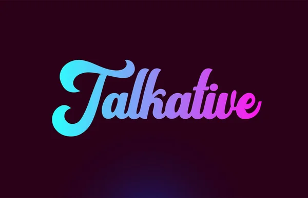 Spraakzaam roze woord tekst logo pictogram ontwerp voor typografie — Stockvector
