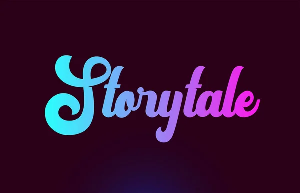 Diseño de icono de logotipo de texto de palabra rosa Storytale para tipografía — Archivo Imágenes Vectoriales