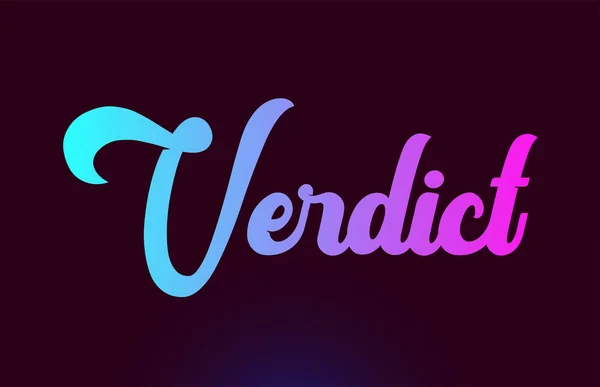 Döntés rózsaszín szó szöveg logo ikon design tipográfia — Stock Vector