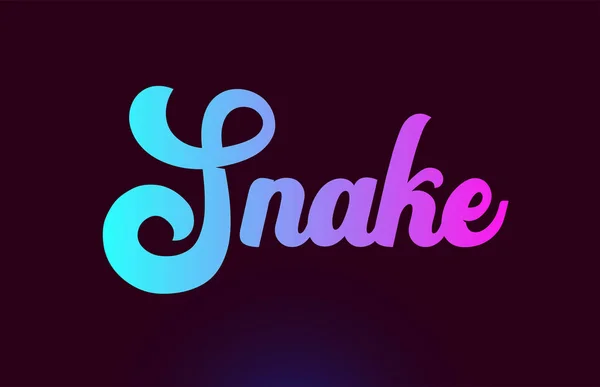 Diseño de icono de logotipo de texto de palabra rosa serpiente para tipografía — Archivo Imágenes Vectoriales