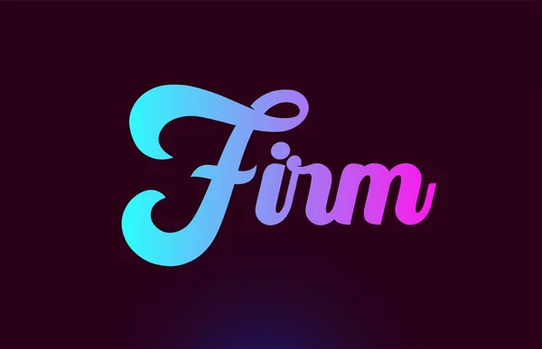 Stevige roze Word tekst logo pictogram ontwerp voor typografie — Stockvector