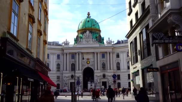 Viena Austria Marzo 2019 Video Fachada Norte Con Cúpula Verde — Vídeos de Stock