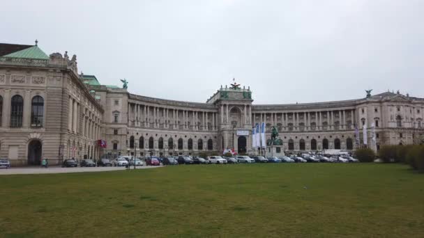 Viena Austria Marzo 2019 Video Vista Exterior Alte Hofburg Palacio — Vídeos de Stock